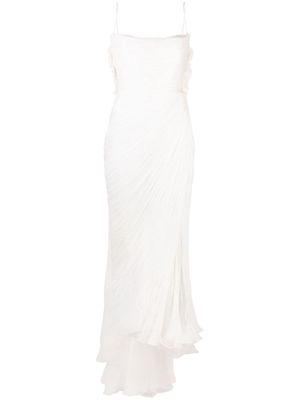 Maria Lucia Hohan Siona draped silk dress - White
