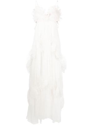 Maria Lucia Hohan Zahara ruffe-trim dress - White