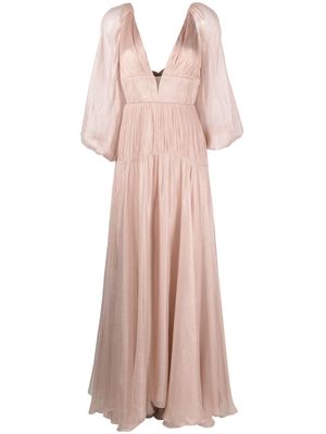 Maria Lucia Hohan Zeena metallic silk gown - Pink