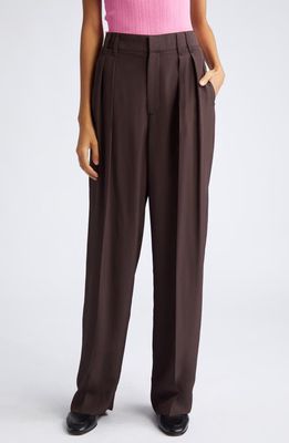 Maria McManus Double Pleat Trousers in Chocolate