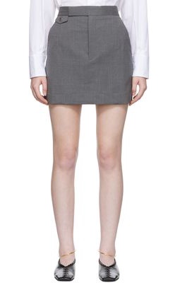 Maria McManus Gray Wool Miniskirt