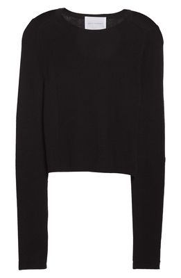 Maria McManus Open Stitch Recycled Cashmere & Cotton Sweater in Black
