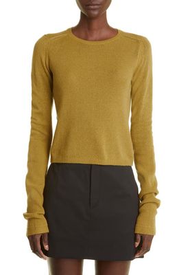 Maria McManus Open Stitch Recycled Cashmere & Cotton Sweater in Mustard