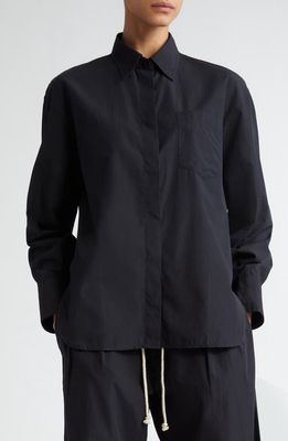 Maria McManus Organic Cotton Button-Up Shirt in Black