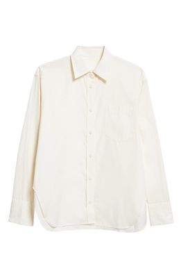 Maria McManus Oversize Organic Cotton Button-Up Shirt in Ivory
