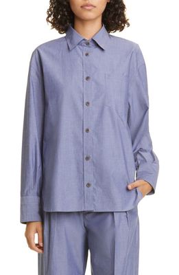 Maria McManus Oversize Organic Cotton Chambray Button-Up Shirt