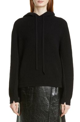 Maria McManus Raglan Sleeve Recycled Cashmere & Organic Cotton Hoodie in Black