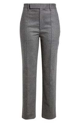 Maria McManus Slim Fit Pintuck Stretch Wool & Cashmere Trousers in Charcoal