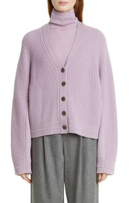 Maria McManus Split Sleeve Recycled Cashmere & Organic Cotton Cocoon Cardigan in Lilac