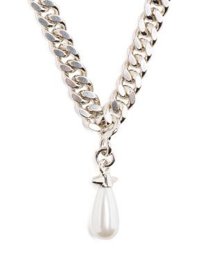 Maria Nilsdotter chunky-chain drop-pendant necklace - Silver