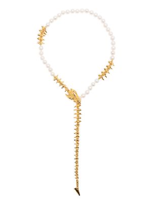 Maria Nilsdotter Dragon Pearl long necklace - Gold