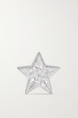 MARIA TASH - 18-karat White Gold Diamond Single Earring - one size