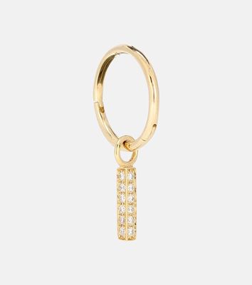 Maria Tash 18kt gold single hoop earring with diamonds