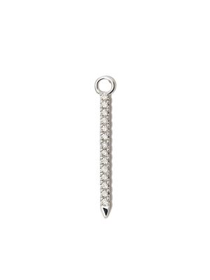 MARIA TASH 18kt white gold Eternity Bar sapphire and diamond charm - Silver