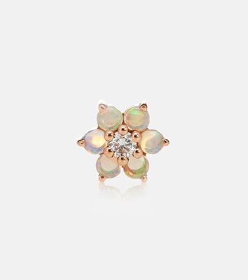 Maria Tash Garland 18kt rose gold single earring with opal and diamond