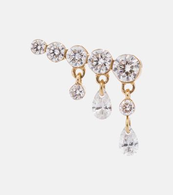 Maria Tash Invisible Crescendo Bar 18kt gold single earring with diamonds