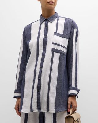 Mariam Striped Button-Front Shirt