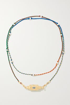 Marie Lichtenberg - Evil Eye 14-karat Gold, Enamel, Pearl And Diamond Necklace - one size