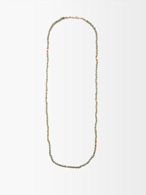 Marie Lichtenberg - Mauli Bead & 9kt Gold Necklace - Womens - Multi