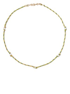 Marie Lichtenberg Mauli pearl-embellished woven necklace - Gold