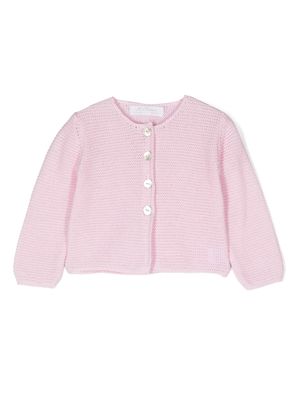 Mariella Ferrari crochet-knit button-up cardigan - Pink