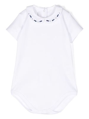 Mariella Ferrari fish-embroidered cotton body - White