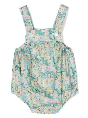 Mariella Ferrari floral-print dungaree body - Green