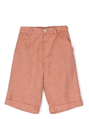Mariella Ferrari herringbone-pattern knee-length shorts - Orange