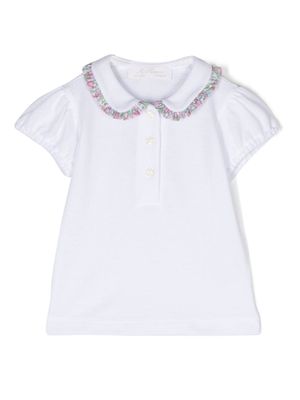 Mariella Ferrari peter-pan collar cotton blouse - WHITE