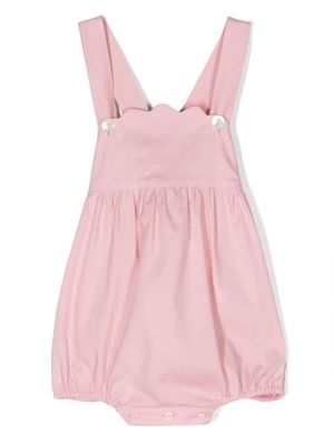 Mariella Ferrari scalloped cotton romper - Pink