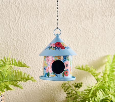 Marigold Floral Metal Hanging Bird House