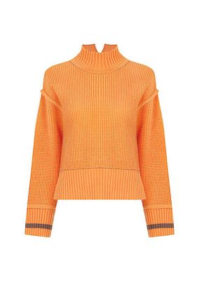 Marigold Wool-Blend Waffle Sweater
