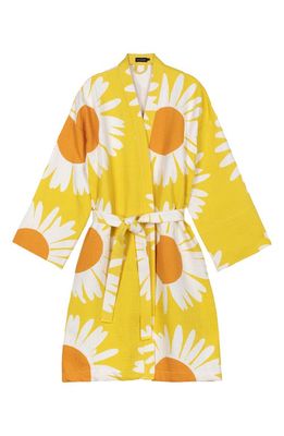 Marimekko Auringonkukka Cotton Beach Robe in Yellow