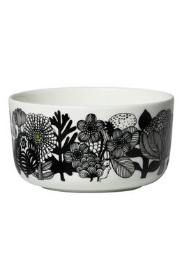 Marimekko Oiva Siirtolapuutarha Bowl in White/Black