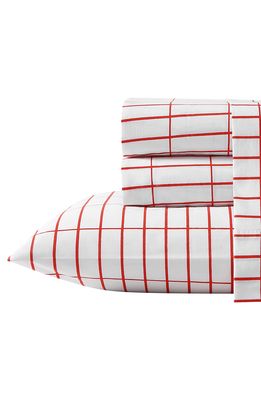 Marimekko Pieni Tiliskivi Sheet Set in Red/White