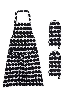 Marimekko Rasymatto Kitchen Textiles Set in Black