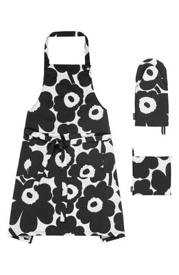 Marimekko Unikko Kitchen Textiles Gift Set in Black