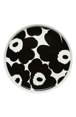 Marimekko Unikko Stoneware Plate in White/Black