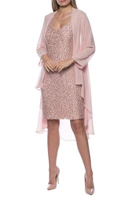 Marina Lace Sheath Dress & Jacket in Blush