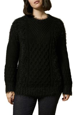 Marina Rinaldi Afelio Wool Blend Sweater in Black