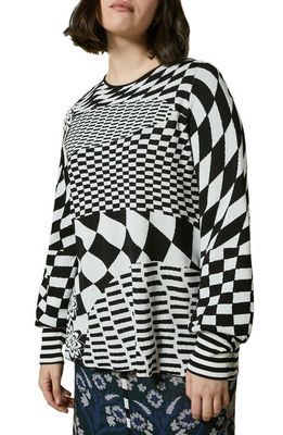 Marina Rinaldi Affresco Sweater in Black /White