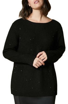 Marina Rinaldi America Wool Blend Sweater in Black