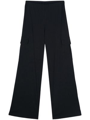 Marina Rinaldi cargo-pockets ribbed trousers - Blue