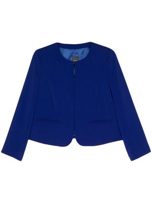 Marina Rinaldi collarless cady blazer - Blue