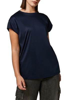 Marina Rinaldi Cotton Jersey T-Shirt in Navy