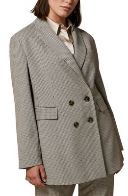 Marina Rinaldi Double Breasted Blazer Jacket in Beige