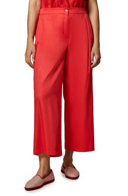 Marina Rinaldi Fluid Cotton Trousers in Red