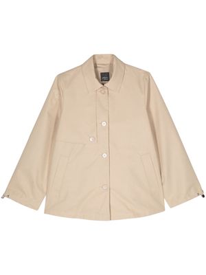 Marina Rinaldi gabardine-weave cotton-blend jacket - Neutrals