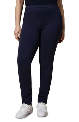 Marina Rinaldi Milano Knit Jersey Leggings in Navy