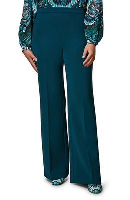 Marina Rinaldi Straight Fit Trousers in Dark Green